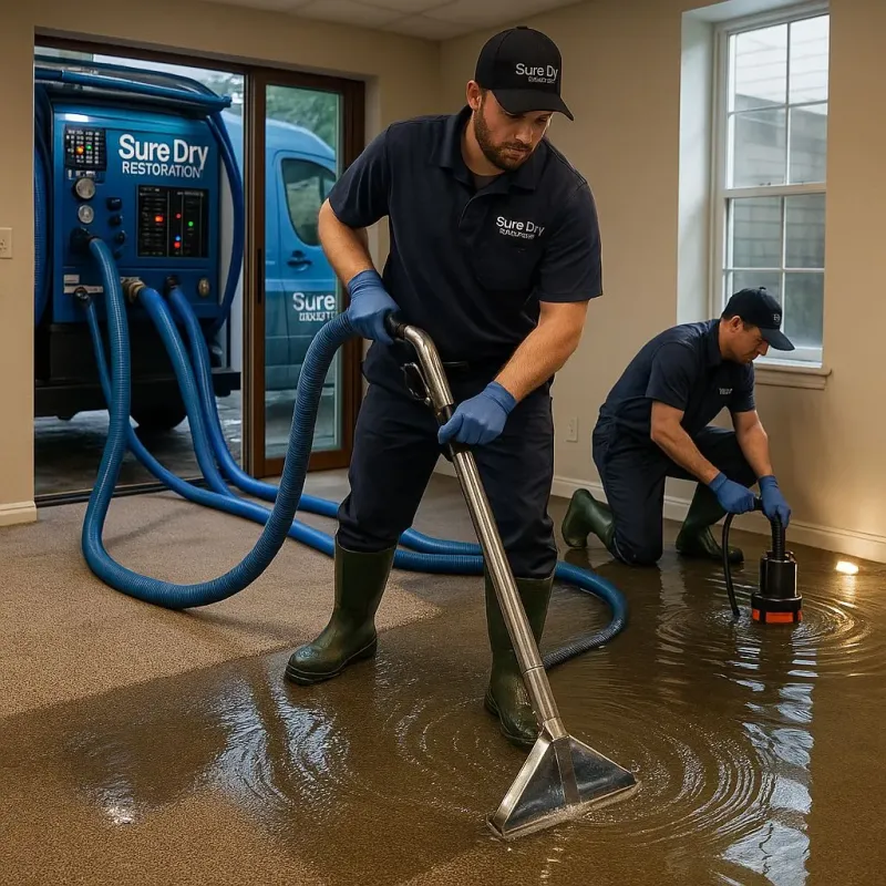 Water Extraction and Removal process in Captains Cove, VA